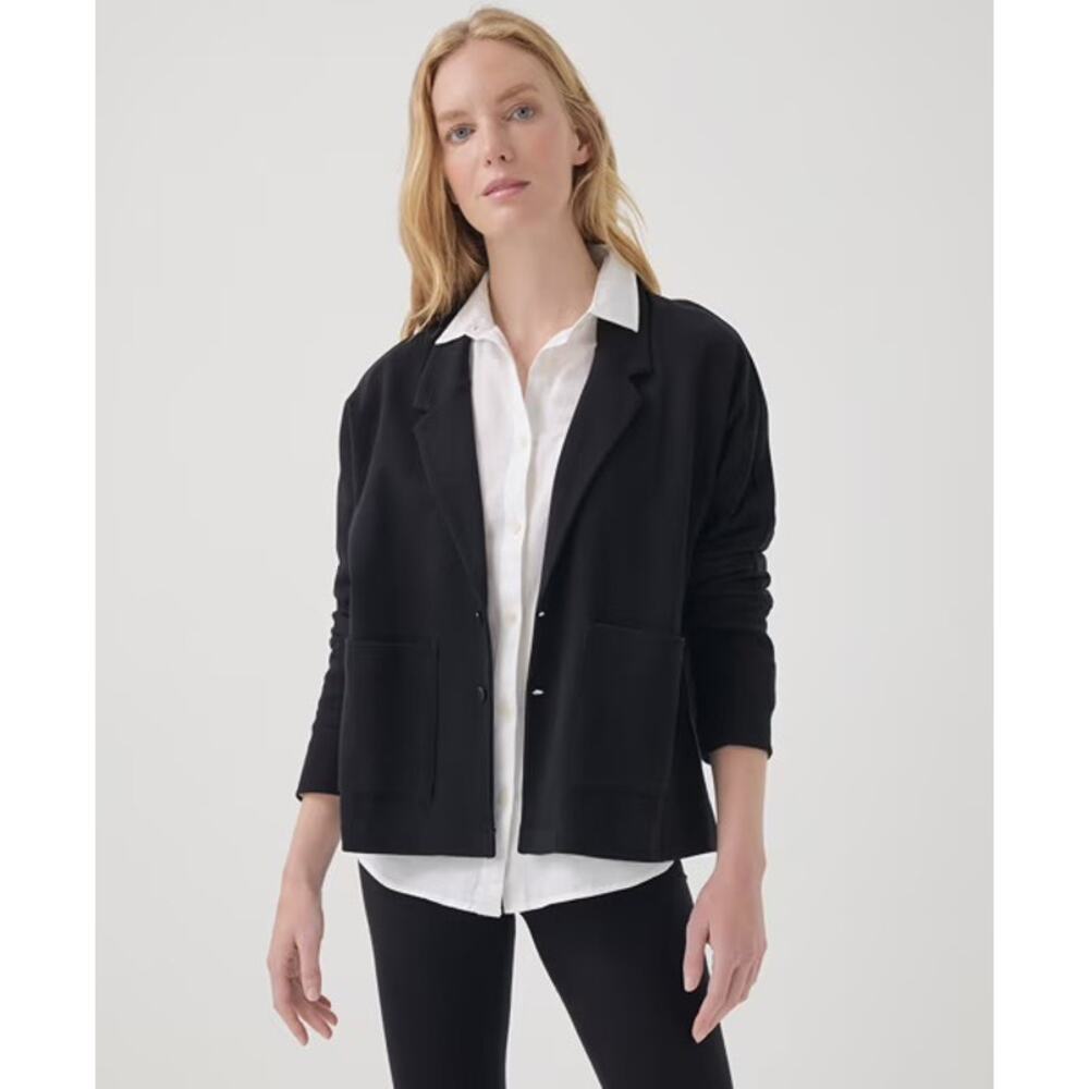 NWT Pact Airplane Relaxed Organic Cotton Button Pocket Front Blazer Small